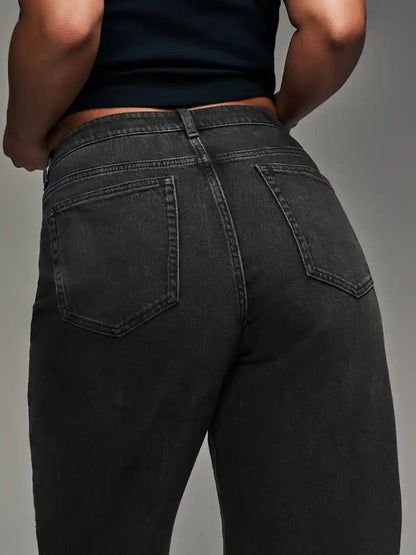 Black Authentic Barrel Hourglass Jeans