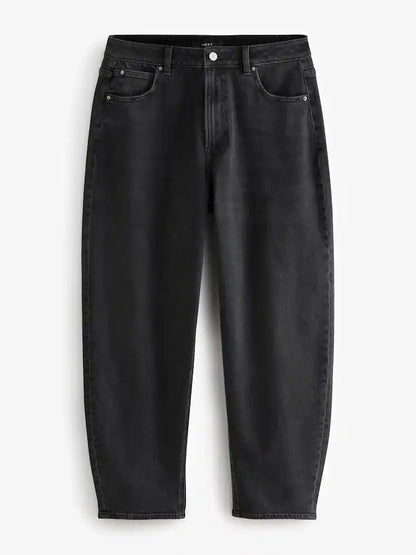 Black Authentic Barrel Hourglass Jeans