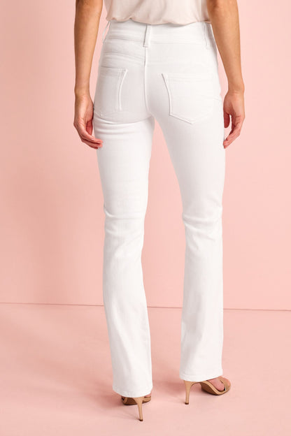 Lift Slim And Shape Bootcut Jeans White