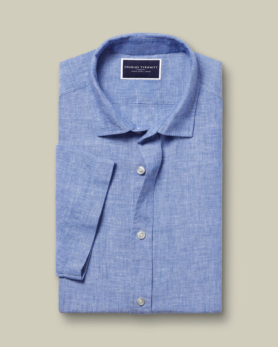 Pure Linen Short Sleeve Classic Fit Shirt