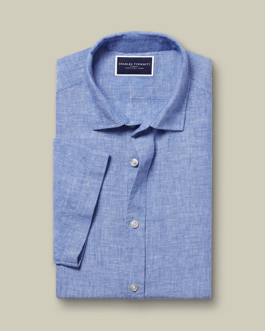 Pure Linen Short Sleeve Classic Fit Shirt