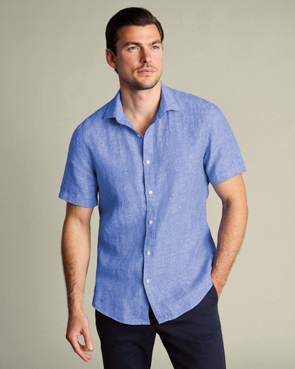 Pure Linen Short Sleeve Classic Fit Shirt