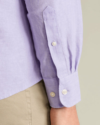 Pure Linen Classic Fit Shirt - lilac