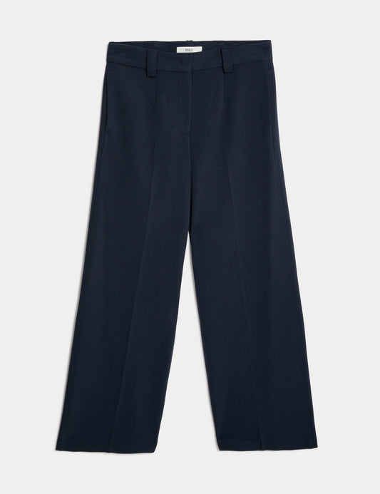 Navy Wide Leg Trouser