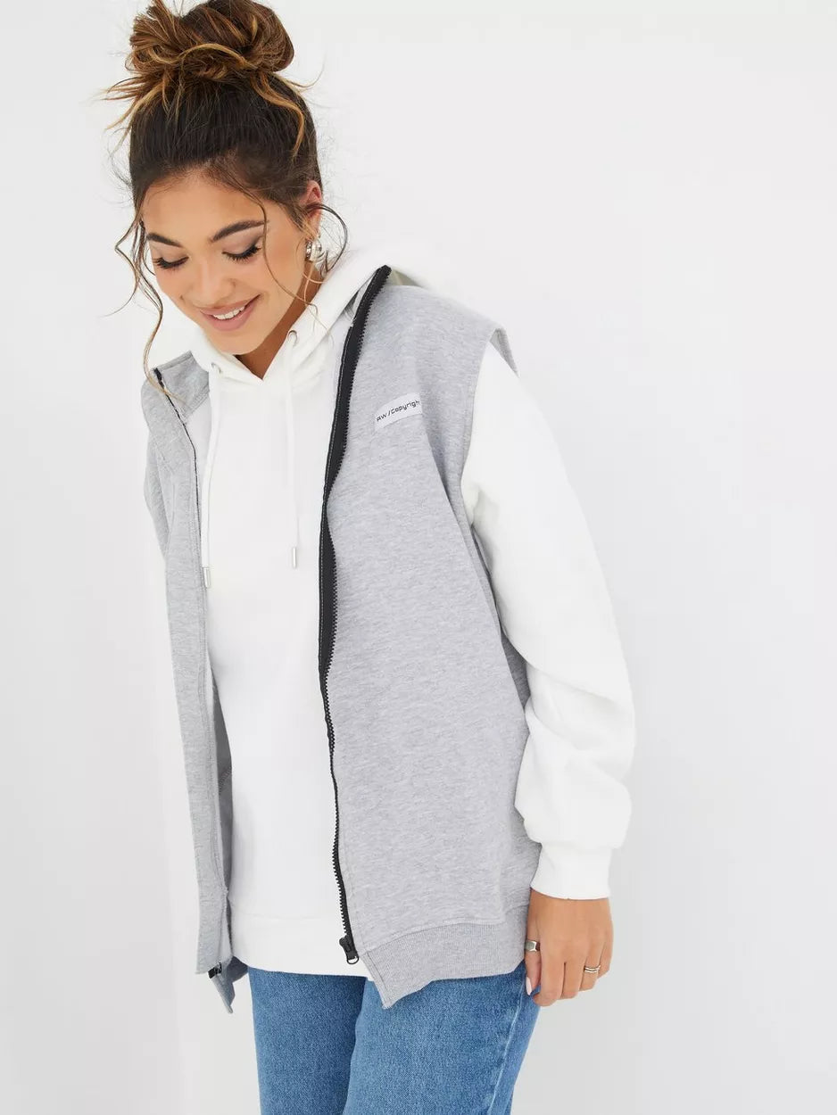 Exposed Label Funnel Neck Gilet