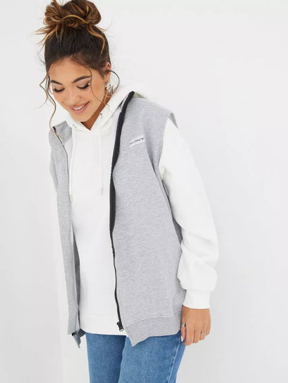 Exposed Label Funnel Neck Gilet