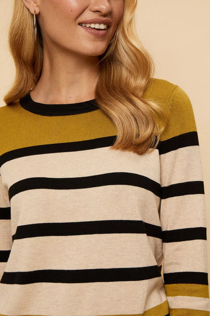 Ochre Striped Flash Jumper