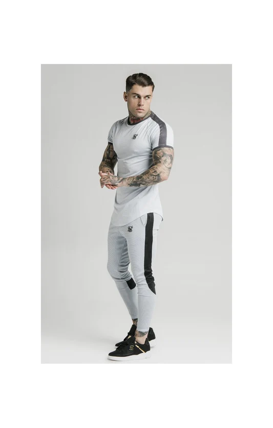 Panel Eyelet Tech Tee – Ice Grey