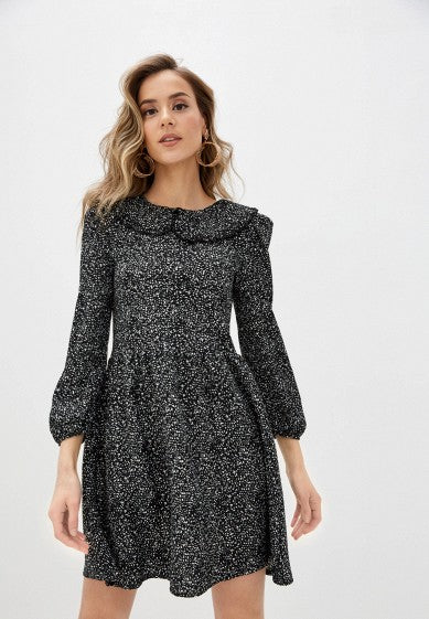 Petite Monochrome 3/4 Sleeve Mini Dress