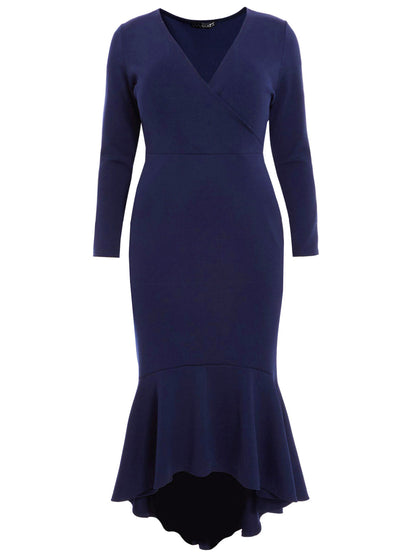 Navy Wrap Dress