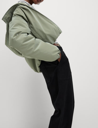 Denim Jersey Straight Leg Trouser