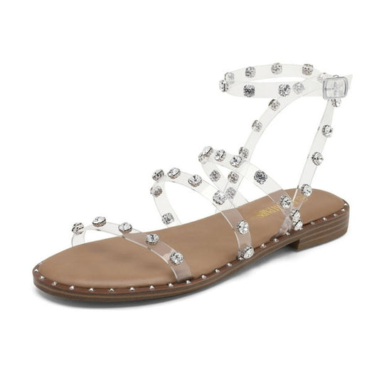 Women's Transparent Gladiator Cute Summer Flat Sandals