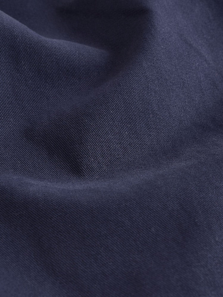 Navy 100% Cotton Barrel Leg Chinos