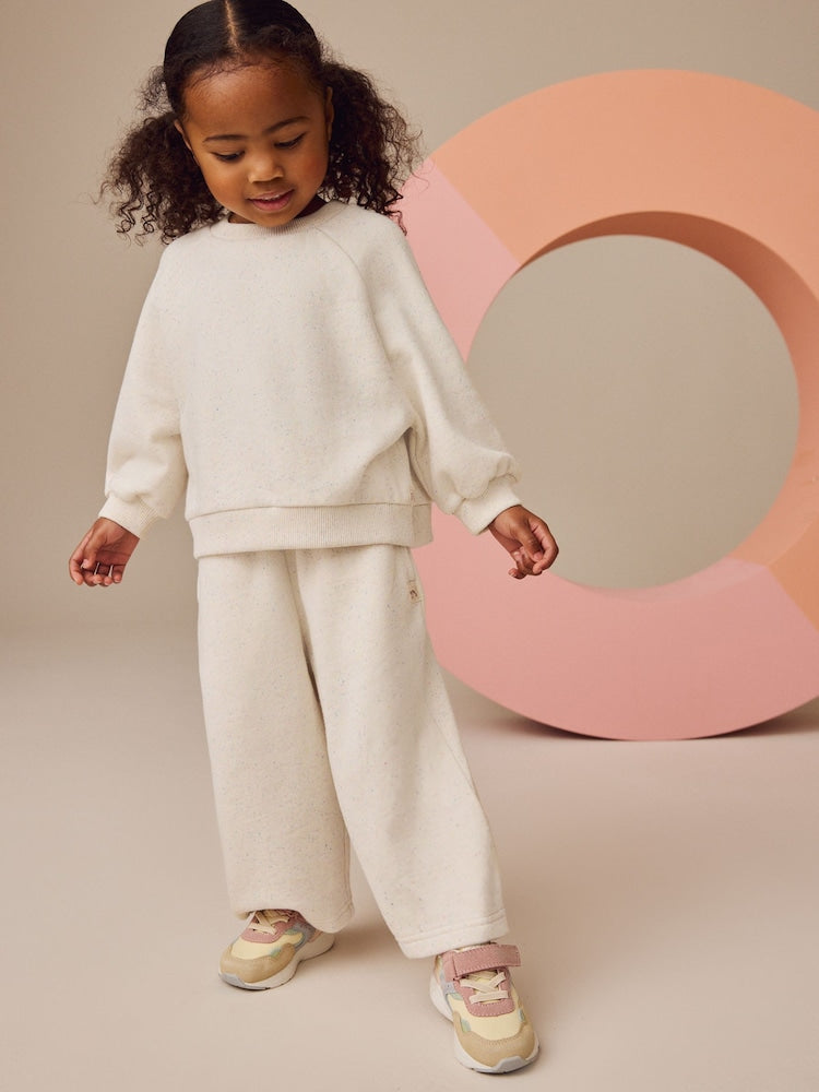 Oatmeal Wide Leg Sweat Joggers (1½ year)