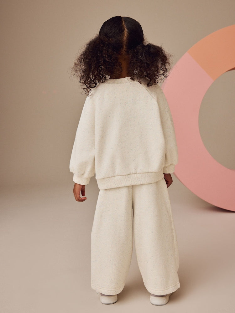 Oatmeal Wide Leg Sweat Joggers (1½ year)