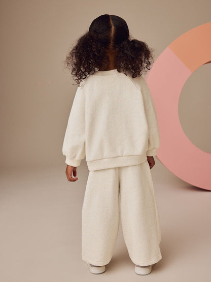 Oatmeal Wide Leg Sweat Joggers (1½ year)