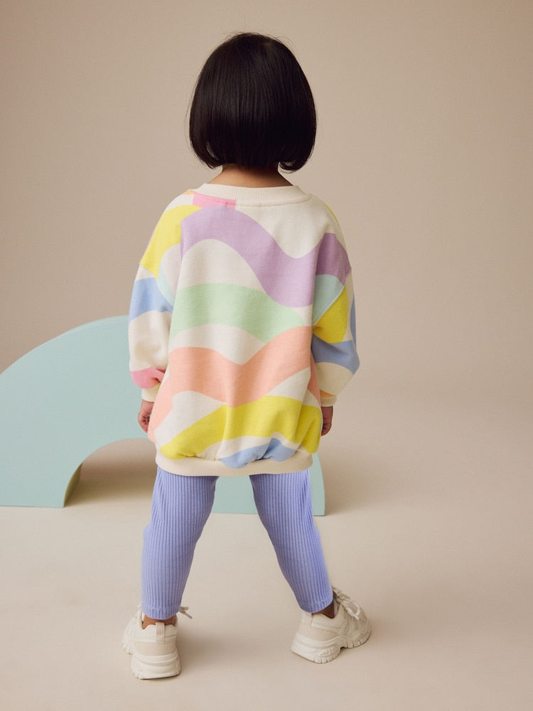 Rainbow Sweatshirt and Leggings Set