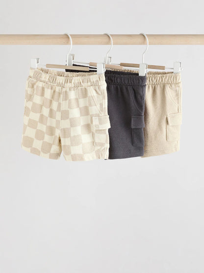 Mono Checkerboard Jersey 100% Cotton Baby Shorts 3 Pack