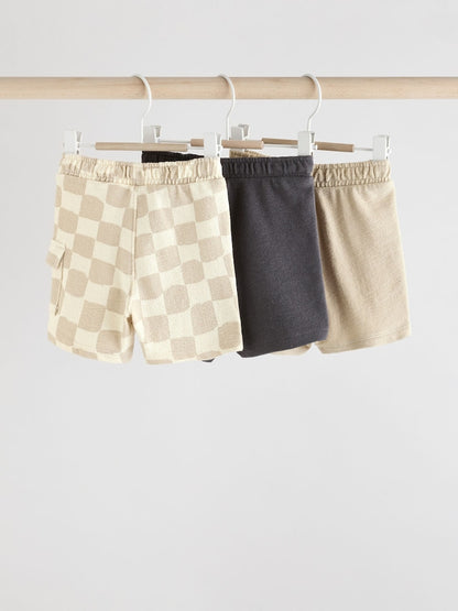 Mono Checkerboard Jersey 100% Cotton Baby Shorts 3 Pack