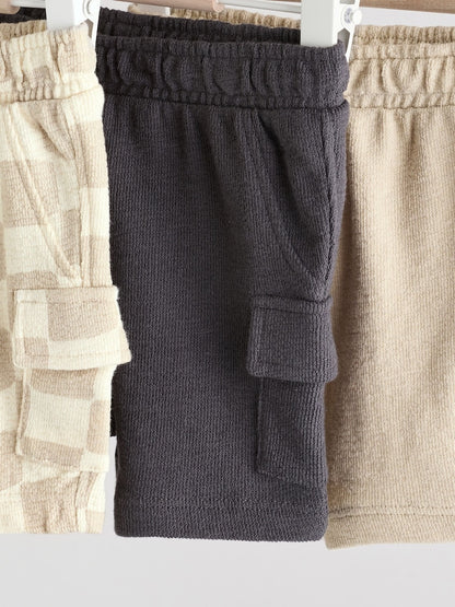 Mono Checkerboard Jersey 100% Cotton Baby Shorts 3 Pack