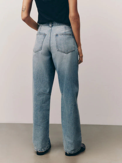 Bleach Darted Knee Barrel 100% Cotton Jeans