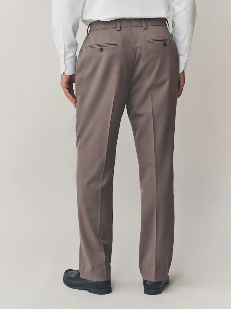 Light Brown Skinny Fit Motionflex Stretch Suit Trousers