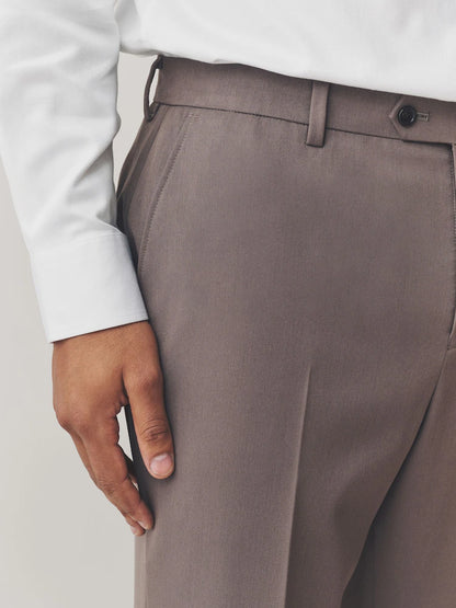 Light Brown Skinny Fit Motionflex Stretch Suit Trousers