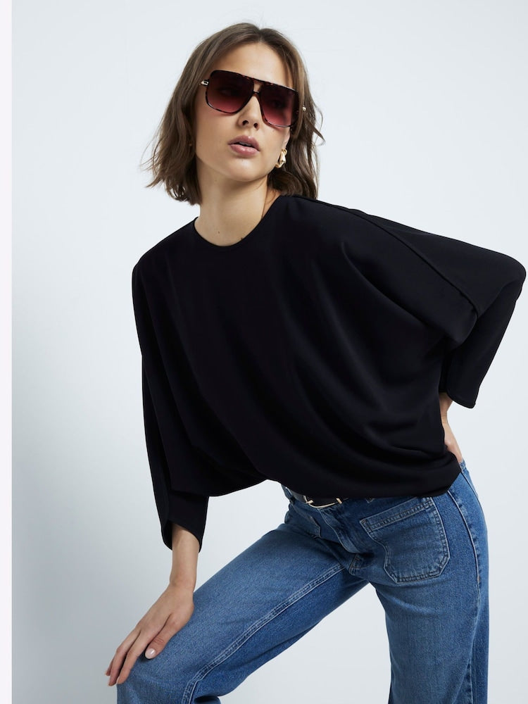 Black Batwing Blouse