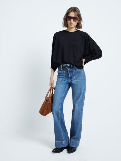 Black Batwing Blouse