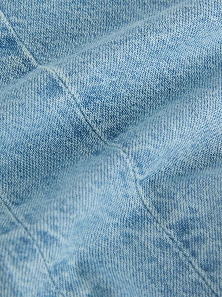 Mid Blue Denim Horseshoe Barrel Jeans