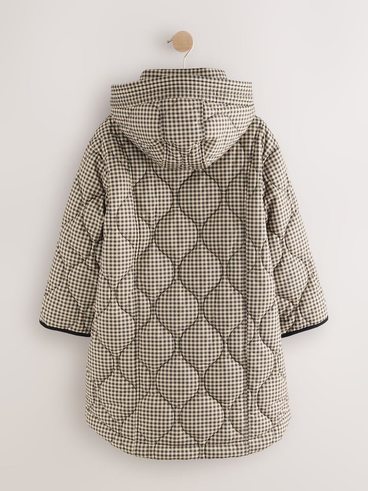 Check Shower Resistant Quilted Jacket
