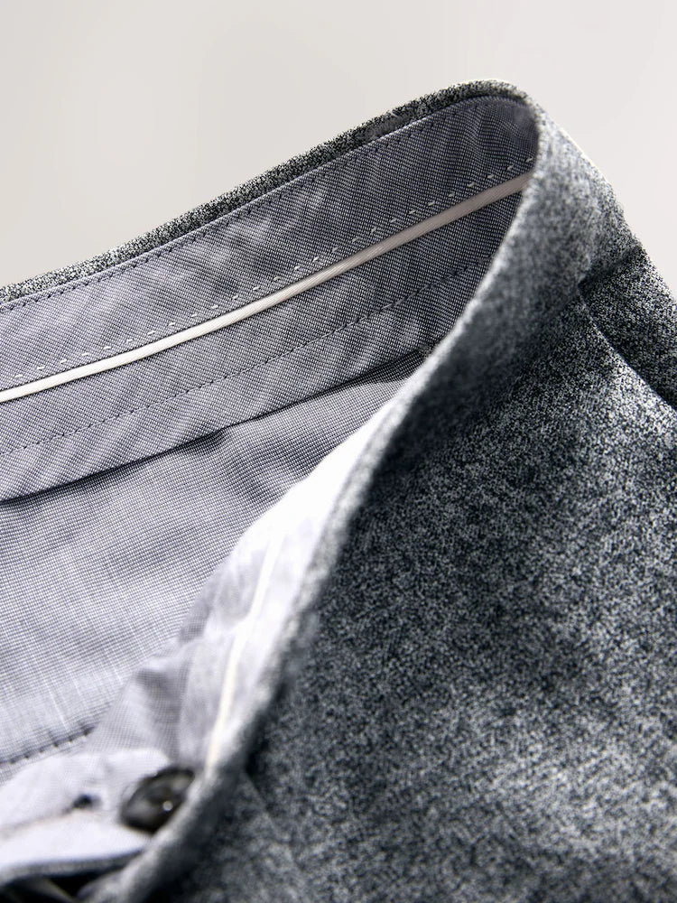 Grey Tailored Fit Wool Blend Suits Trousers