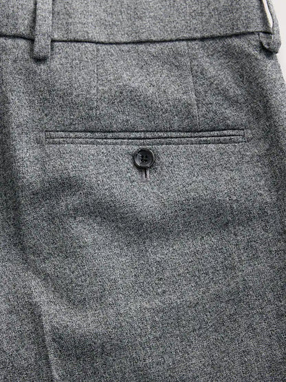 Grey Tailored Fit Wool Blend Suits Trousers
