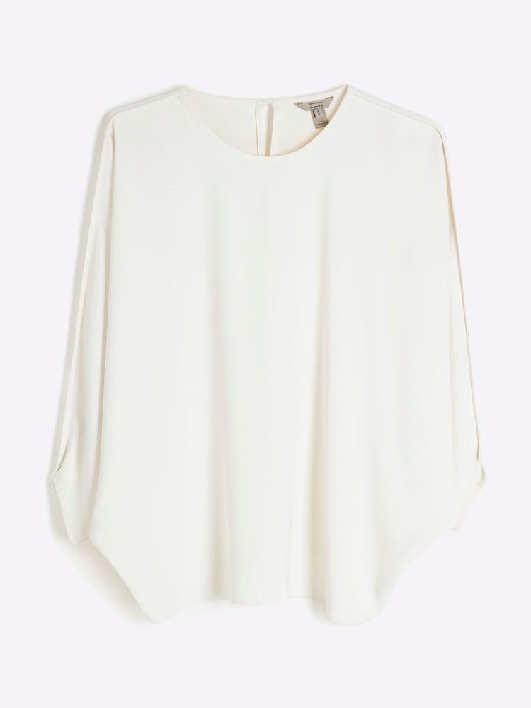 River Island Cream Long Sleeve Batwing T-Shirt