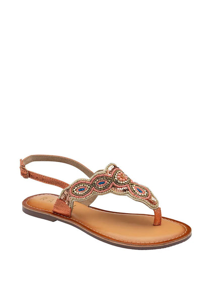 Ravel Metallic Leather Toe Post Sandals