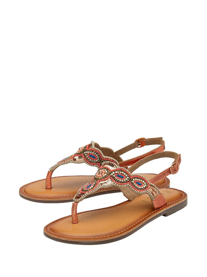Ravel Metallic Leather Toe Post Sandals