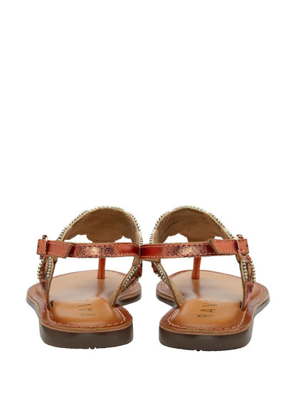 Ravel Metallic Leather Toe Post Sandals