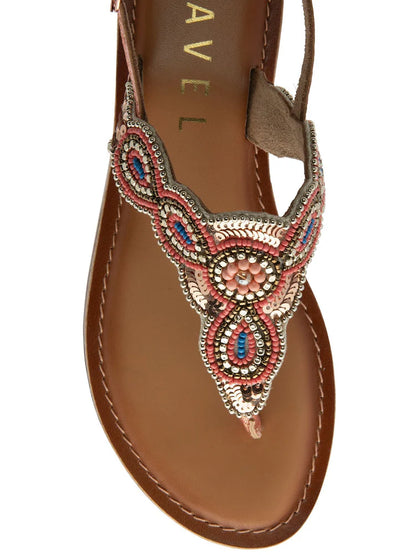 Ravel Metallic Leather Toe Post Sandals