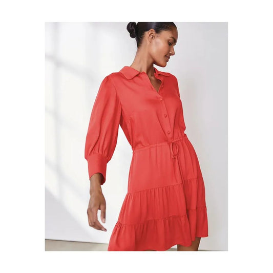 3/4 Sleeve Drawstring Dress