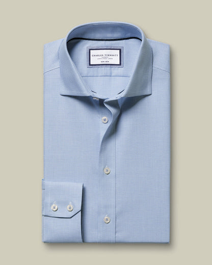 Non-Iron Slim Fit Westminster Weave Shirt - Sky Blue