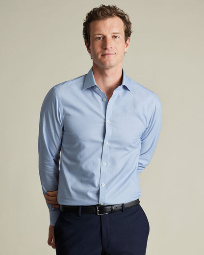 Non-Iron Slim Fit Westminster Weave Shirt - Sky Blue