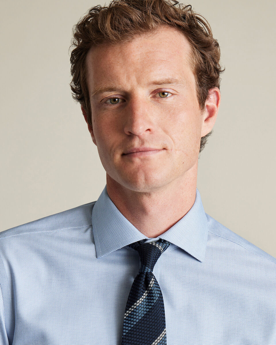 Non-Iron Slim Fit Westminster Weave Shirt - Sky Blue