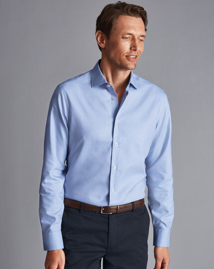 Classic Fit Textured Design Shirt