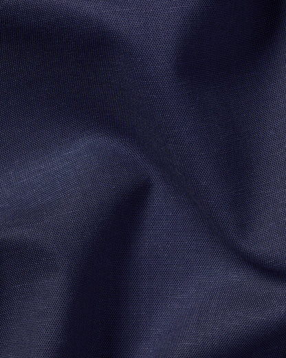 Slim Fit Non-Iron Cotton Linen Shirt - Ink Blue