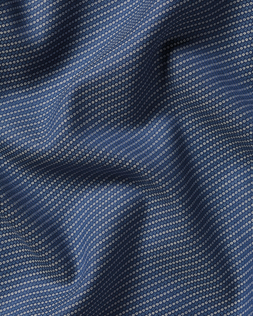 Non-Iron Stretch Circle Texture Shirt - Royal Blue