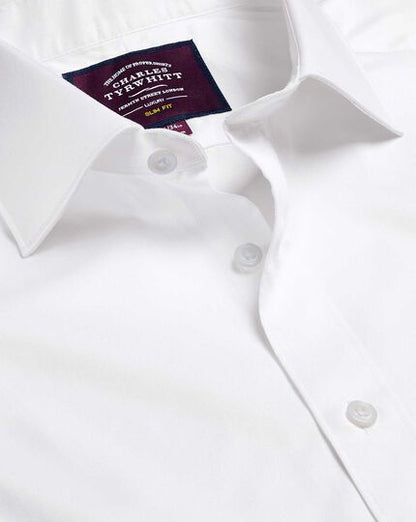 Semi Cutaway Collar Classic Fit Shirt White