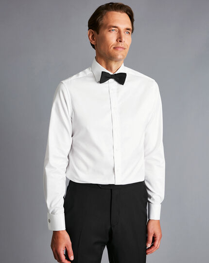 Semi Cutaway Collar Classic Fit Shirt White