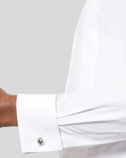 Super Fit Double Cuff Luxury Shirt White