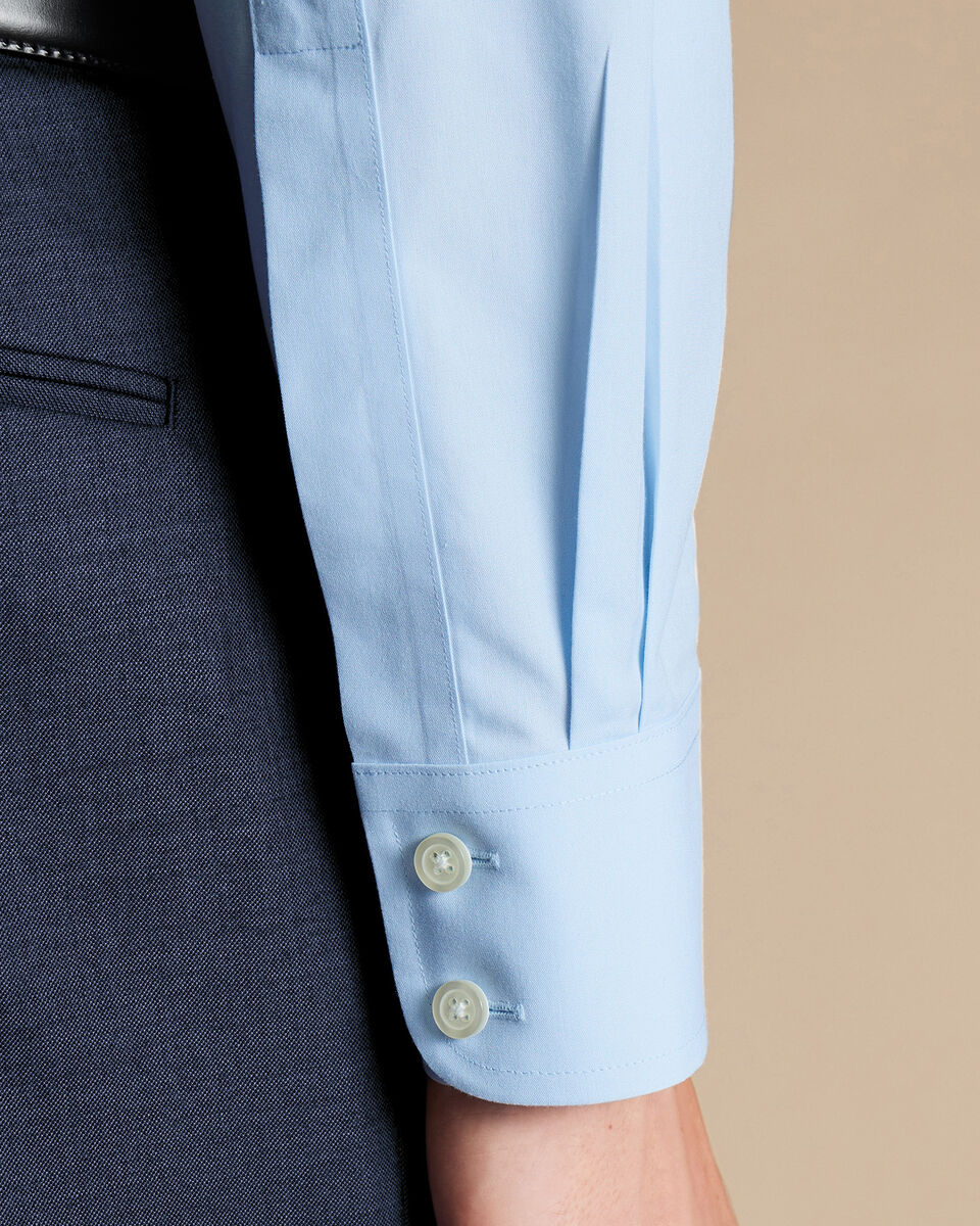 Classic Fit Non-Iron Poplin Shirt - Sky Blue