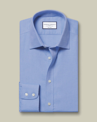 Non-Iron Royal Oxford Slim Fit Shirt - Ocean Blue
